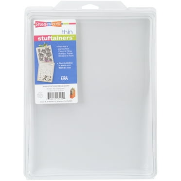 Clear/Spine: 21 mm/No Tabs 5 7/8 inch Spine Size CheckOutStore Plastic Storage Cases for Rubber Stamps 